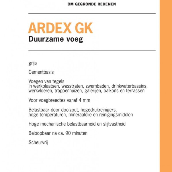 Produktinformation ARDEX GK Fugenmaterial