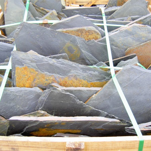 Steinplatten Blau Mosambik.