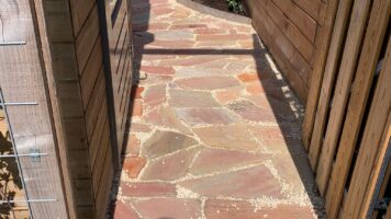 Brasil Rosso Flagstones Terrasse