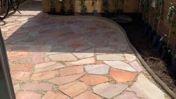 Brasil Rosso Flagstones Terrasse