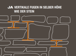 Ja Vertikale Fugen in Selber Hohe Wie der Stein