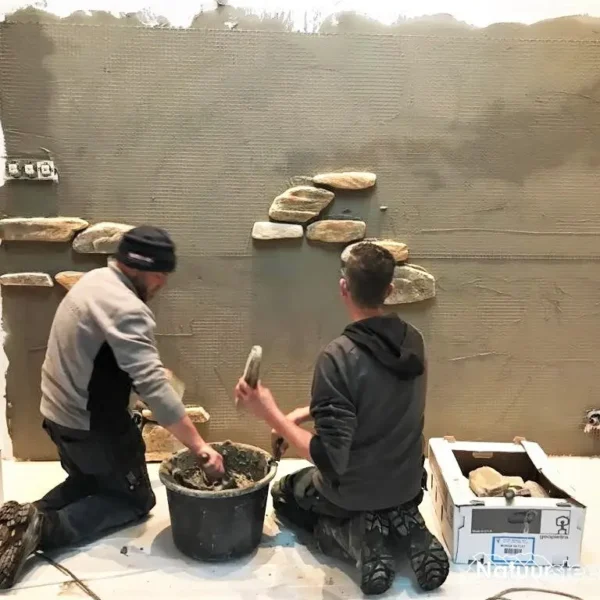 Verblendsteine platzieren