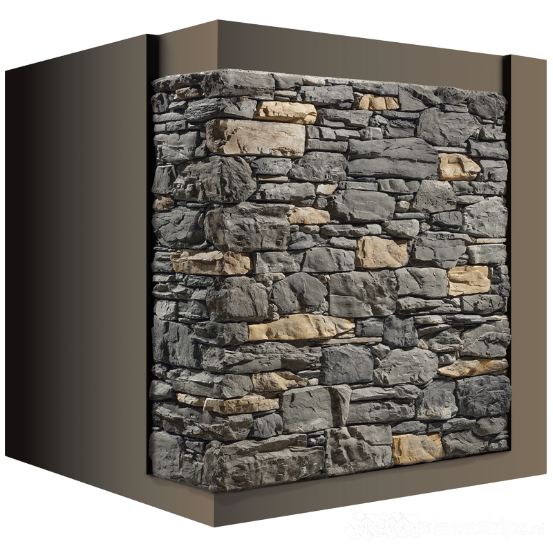 Cascata Stone Strips kalt verlegt mit Geofit-Füllsteinen