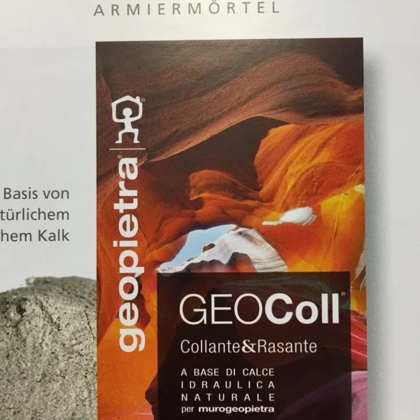 Geocoll-Kleber für Steinstreifen.